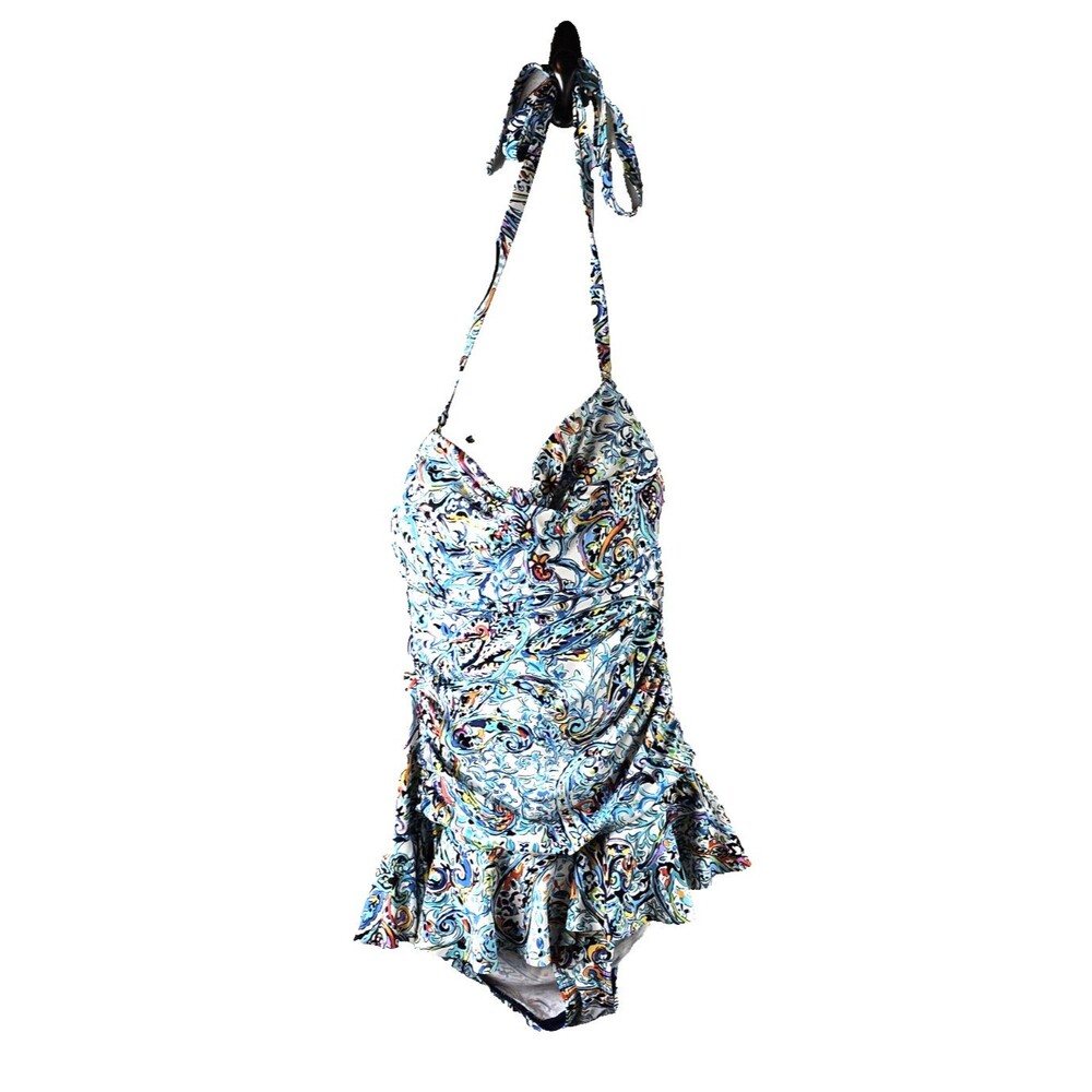 Lauren Ralph Lauren One-Piece Women's sz 12 Swimsuit Paisley Halter